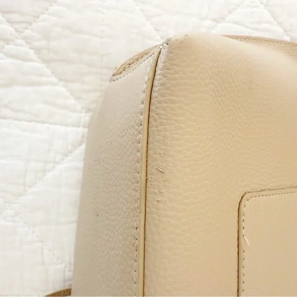 NWT Rebecca Minkoff Megan Leather Tote Stone Gold Accent NEW - Picture 11 of 11